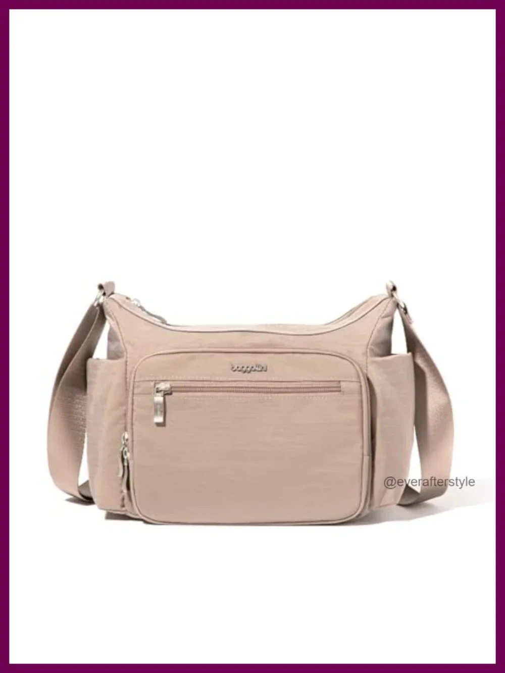 Nylon Hobo Crossbody Bag with RFID Protection, Adjustable Strap, Multiple